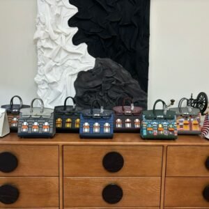 In stock Birkin limited edition house bag hand sewn copper nail rare crocodile skin