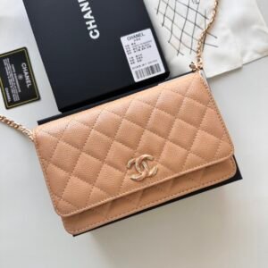 😊Upgraded version💋🆕New color CF series small grain ball grain cowhide💋Chanel classic Woc fortune bag is super suitable for summer and also very suitable for other seasons. Anyway, it is a classic and invincible style no matter how you carry it. The size is 19cm and the price is super beautiful~A33814🍃