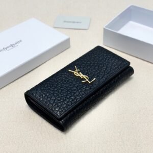 🎀🎀Color Black Pink🎀Size 19x10🎀Saint Laurent🆕♥️Wallet💕Imported calfskin embossed texture is first-class👍Unique style, practical cabinet, super beautiful and super fashionable beauty must-have item🔥